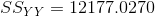 SS_{YY}=12177.0270