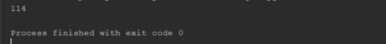 114 Process finished with exit code 0