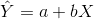 \hat{Y} = a + bX