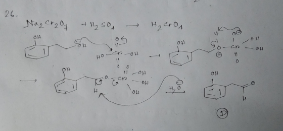 to as oH 26. Nag Cr2O7 + H₂SOA H₂ Cro4 OH os 11- OH 01 11 ch OH 11 Ho Но? | OH ch Go ena ito H HO ito D