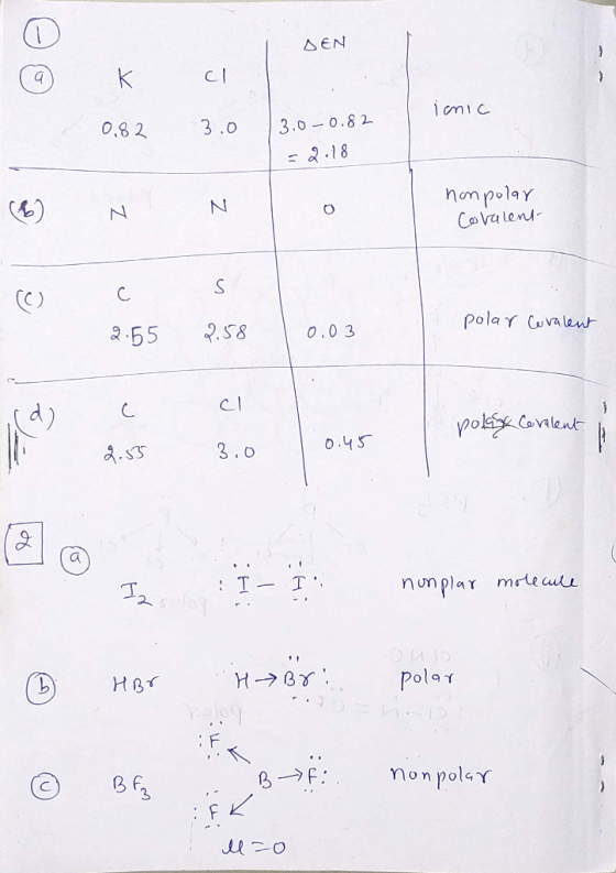 AEN K cl 1mic 0.82 3.0 3.0 0.82 3.18 nompolay CoValens polar Cuvalent २.ऽ४ 2.55 0.03 Cl pokiz Covalent ০.५ 3.0 a T- T. nunpl