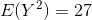 E(Y2) = 27