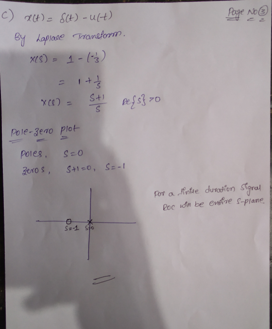 Po le- 3eno Plot Poles, S 0 Roc uou be erive s-plane Sa-1 sto