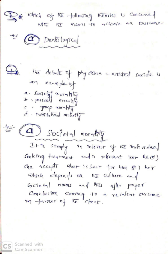 BA which of the following theories is concerned means to achieve an Ourcome * @ Denblaga! assisted sucide is 1. the debate of