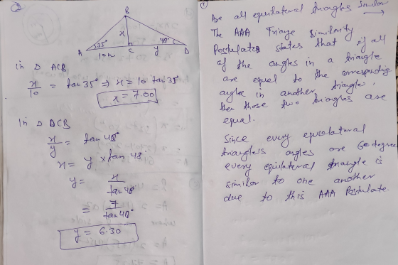 Q B all equilateral draghes smilor H The AAA AAA Triange similarity 40 ef all y son in o D ACB of the angles in are a 10 far