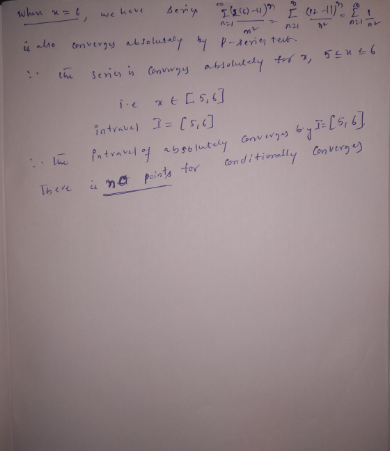 when n=b serp (8 (0) -u)” (2-11), we have AM nas nr nal n n is also convergy abso solutely by ih i.e P-series teeb series is
