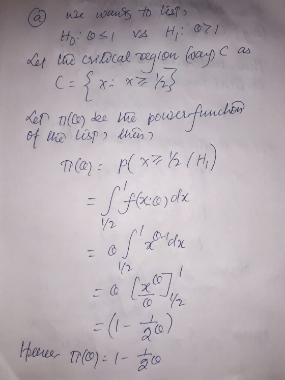 C as We wants to lista Hoi cosi vs Hiori Lot la critical region (way) C Xa xz 133 Let 7(e) dee the powerfuuchos of the lisp a