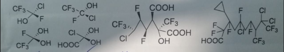 СІ CF3-C ОН F COOH F C! CF3 НО F СІ F CF3,.. F ОН СІ ОН CF3 COOH ОН F CF3 FF CHF НООС CF3 CI ОН ОН НООС F CFз