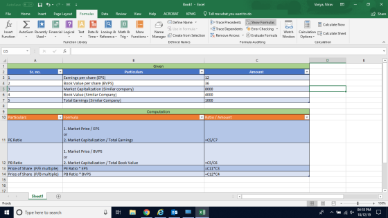 = Book1 - Excel Variya, Nirav - 0 X AutoSave Off File Home S Insert = Page Layout Formulas Data Review View Help ACROBAT KPMG