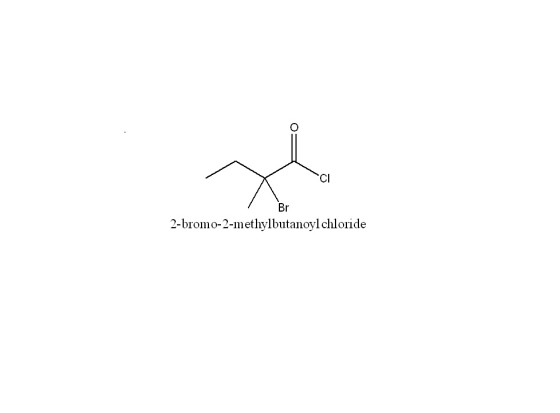 x CI Br 2-bromo-2-methylbutanoyl chloride