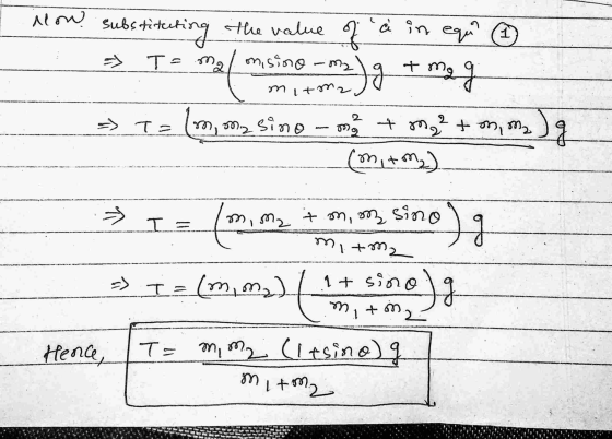 ๐ Now substitucting the value of a in equ? ① T= mal onsino mitm. (0, ชา, ชา, ราก 6 + 3 + 30, 23 - รู (h, * ) be Eu > T - عی -