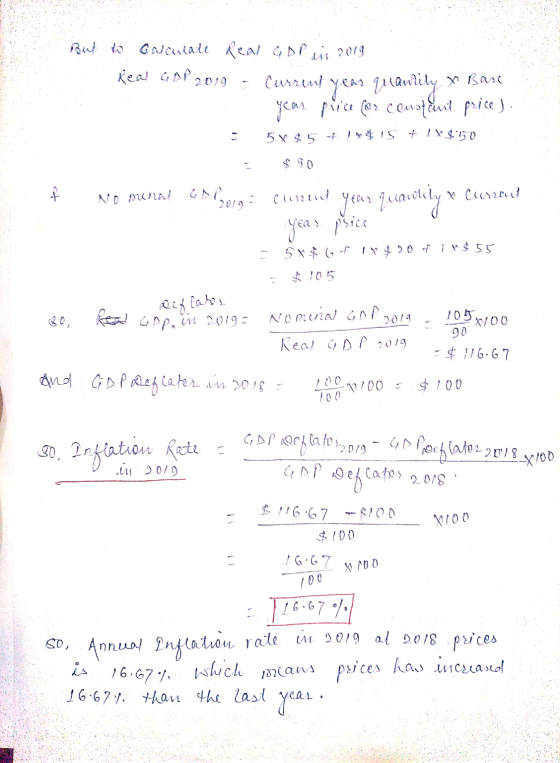 But to calculate Real GDP in 2013 Real GAP 2019 Current year quantity & Base year price for constant price ). 57 $5 of $15 +