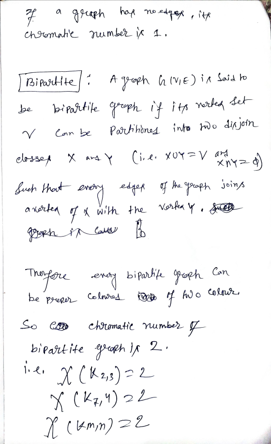 а. hope no edger , itt chromatic number is 1. f graph hap Bipartite graph hine) in Said to set be bipartite graph if ito nert