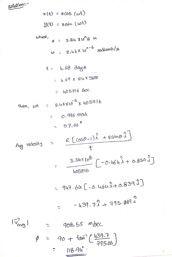 SOustion;- y(t) = sin (ot) whee, 2.lub Χ lon-b adia ng la w 405 216 Soc then, cot 2.46x10. 6 X 4052 I 6 : o.996 gad - S7.06 七