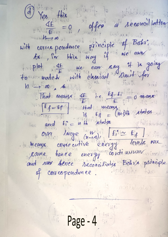 sa roho g Yes this i ut = offer a seconciliation with correspondence principle of Bohre kort to , in this way if if we can ho