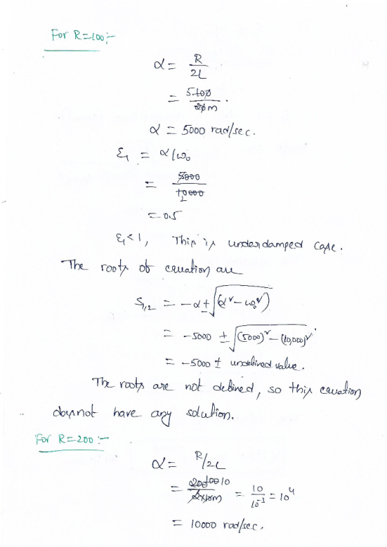 Por Rlo0 2L Stop α 5000 rad!sec. L9 0 800 2- SOD have- For R-200 :-- an 1000D rad/sec