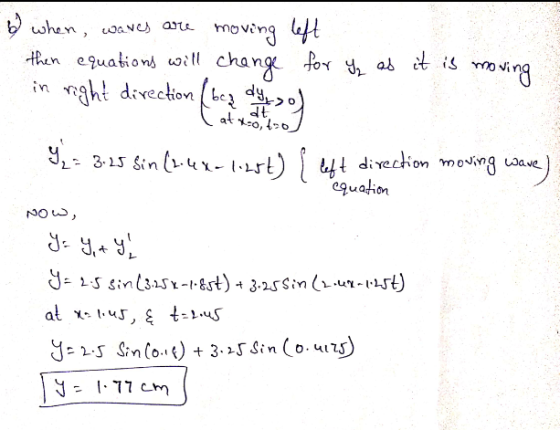 6 when, waves are moving left then equations will change for Iz as it is in right direction (bcą لمه it is moving (be at atxo