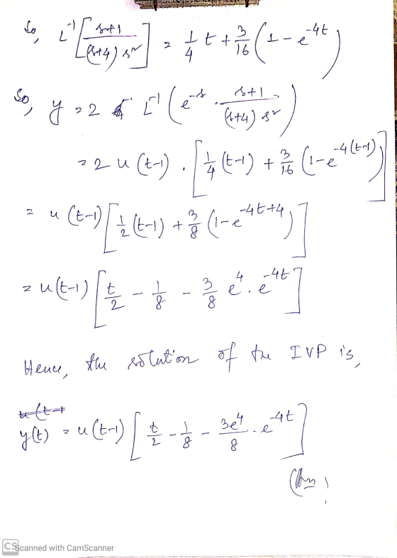 16, y 261 (they say 320 (2) 14, E47) + f (leton 34(6)[26-17 +7 (-_* - 4 -4t7 zu(-)- eie Hence, the solution of the IVP is aft