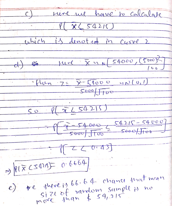 g tine we have to calculate Pl X L54215 which i denoted in Curve 2 Hire et) so y un 54 54000 50002 loo flon Z: 7 - 59000 unlo