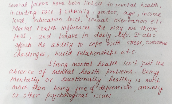 Several factors have been in ked to mental health, ethtiuhy cluding gen der, age, income race 2 tevel, education level, sexua