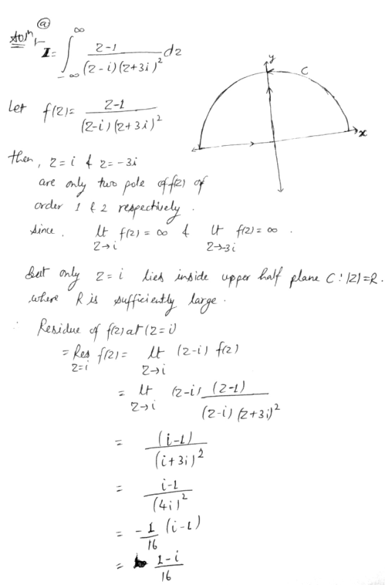 sohr í 2-1 II 2-1 da I (2-1)(2+3712 let fizie 2-1 (2-1)(2+32)2 ati then, 2=1 4 2= -3i are only two pole of free of order i k2