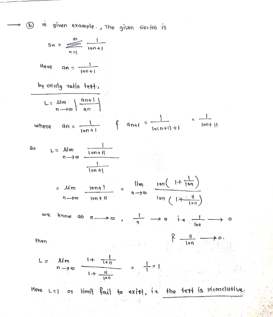 — o in given example, the given heries is Here 90 - Tontī by using Yatio testis Lo Im ant! nolan 1 where ans F anti Toen to