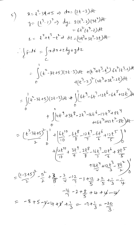 전 3 45키 d= (2t-3)가 지 dy H3.13tyd | E-2) Le tttta dr = utest-it) ::& fido = fadatz dytydz = t-st+5) (-3)dt +ttttttt ㅔ ,432 = l