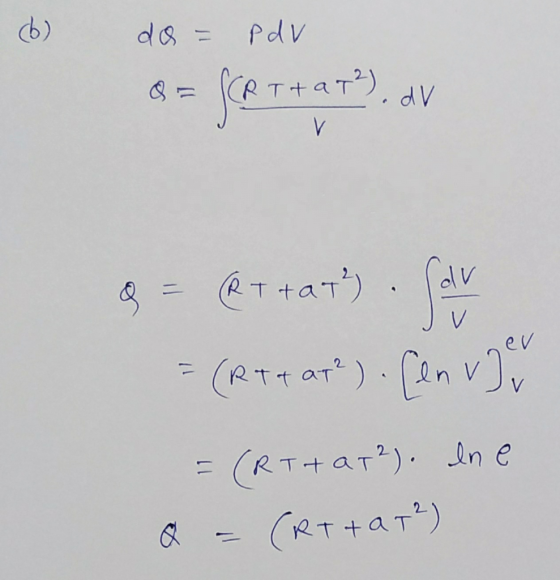 Pdv RT+aT) RT+aT) ev (RTTAT) 4 V = (RT+aT) In e (RT+aT)