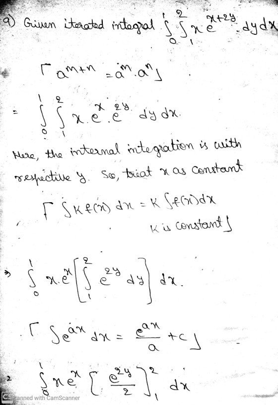 Xt24 dyda samans Given iterated integral s sne roman sxe x 24. k.e.e dy da. Here, the internal integration is with respective