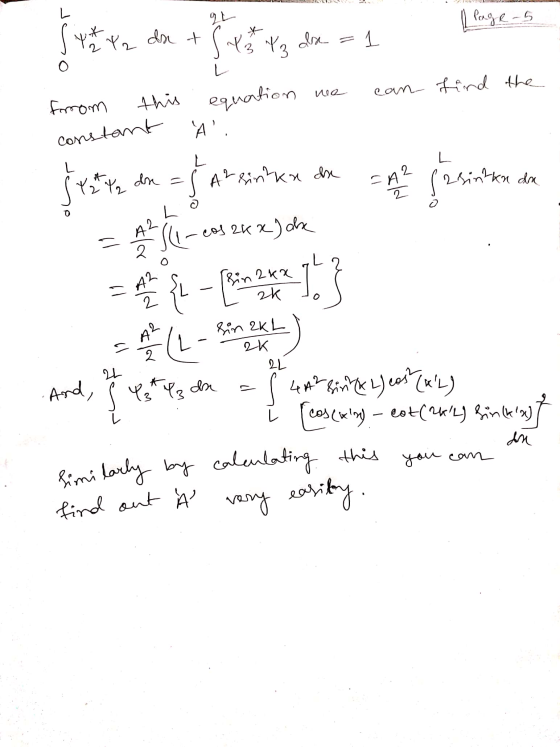 - Page 5 Sykla da + ( a to da = 1 can find the from this . equation we constant Sest te don = { Ar Rinkka ae =A2 szinten de =