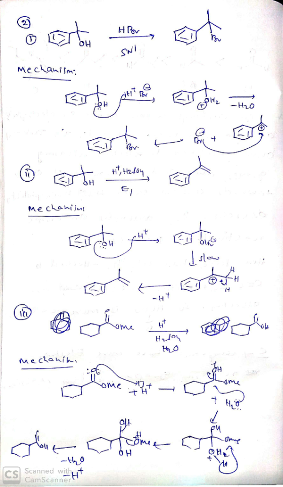 H Pov Meckanism -Hro Me chani. -H Ho Meclaniy OMe - OH -tho Scanned with CS CamScanner