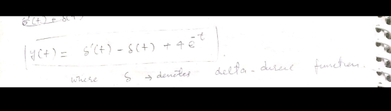 6 CAP 146+)- 5lt) - $(+) +47 function. where s delta - dureel denotes