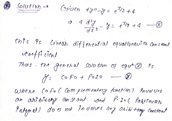 Solution - Griven 48_yze 48_y2 % 244 * 4 dzy y 242 +4 dÝ ? this as Cinear differential equations with constone coefficient