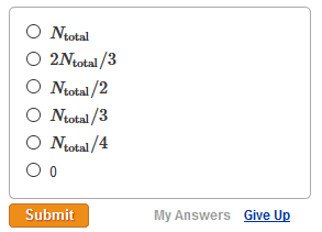 total O 2Notal/3 total total total Submit My Answers Give Up