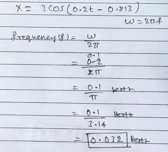 X= 3 Cos (0.2k - О •2 13 waruf Ухта меме 10 ) = 21 2 ПТ Я herth T Hertz 3.14 О. 032 | ext-
