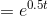 0.5t =e