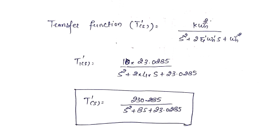 Tear ansfer function (Tess) kon so ta twist win Tics) 13 x 23.0285 $ + QxLx S +293.0985 Tés) 930.985 5+85+23.09985