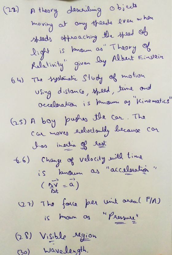 moving (22) A theory describing objects at any sheeds even when sheeds offroaching the speed of light is known as Theory of