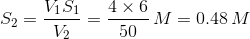 Visi S2= 4 x 6 -M = 0.48 M _k 50
