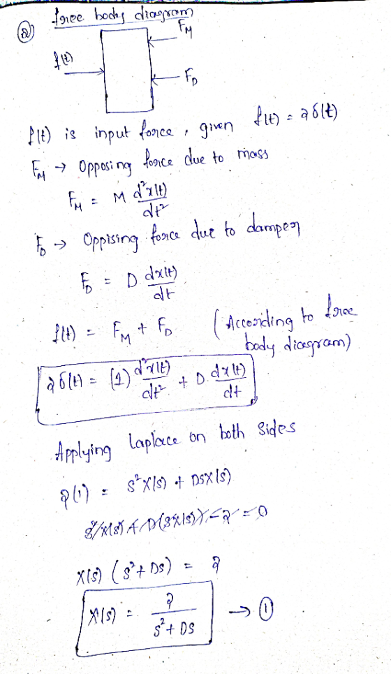 arom a boree books chiaro Plt) is input force ; given fit) Fup Opposing forice due to mass F = M0703 to Oppising force due to