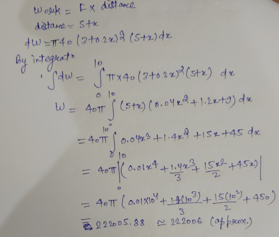 Wolk = fx distance distance - Sta dw=740 (3+0.2272 (5+2)dx By integrat so dw - (TTX 40 (3+0.2.20? (str) de W-40 (5+) (0.0422