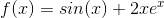 f(x)=sin(x)+2xe^x