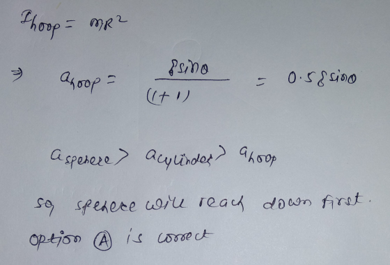thoop 0.5890 a spesese> acylindath se spehere aru rea doasn first OPtion A is orect