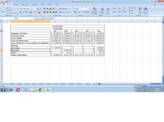 х 7 after 12.06.2020 - Microsoft Excel Cla Home Insert Page Layout Formulas Data Review View X Σ AutoSum Times New Rom - 11 A