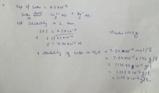 <p Cuer = 0.3 хоч Cubo ou curtas & Bes as het solubility is s. then, SXS = 6.3x1009 M , 2143 Э s c) 63х1о- <= 7, 9ч хто м - S