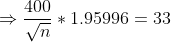 400 1.95996 33 /n