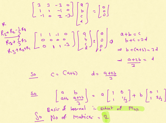 [ 3 3 -3 01 2013 L -1 O z -30 ri i lo7 R2 R2 - 1 R RB 1 R3 Rzf Ratri 2 atb=0 b+c=3d tri Loob. = b + ca+b)-3d 2 - a+2b = 1 d=