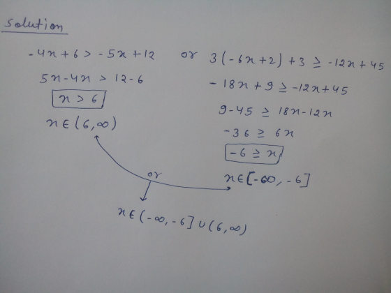 Solution 3(-4+>) +3 Σ -19% + 45 - 5% +ig υT+6> - 187+9 Σ -12 η+ 45 51-41 12-6 Ύ6 3-45 Σ1g%-Ι2 γι πε(6,~) 6 n 3 6 - 6 κε C0, -
