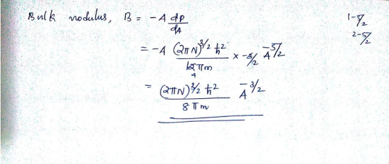 Bulk modulus, d 2. 2
