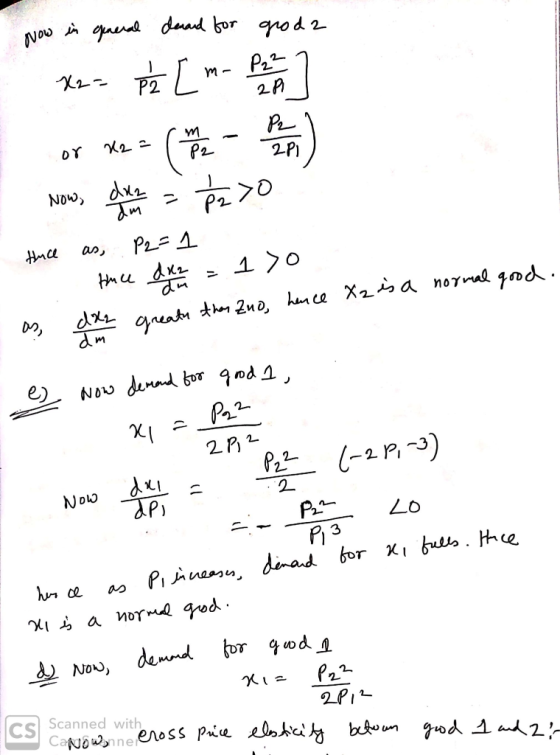 Now in general denard for groda x2 = P2 [m- Paz or xe = (m / - P Now, den in 1270 tuce as, P2=1 I fuce dentar = 1 0 as, da gr